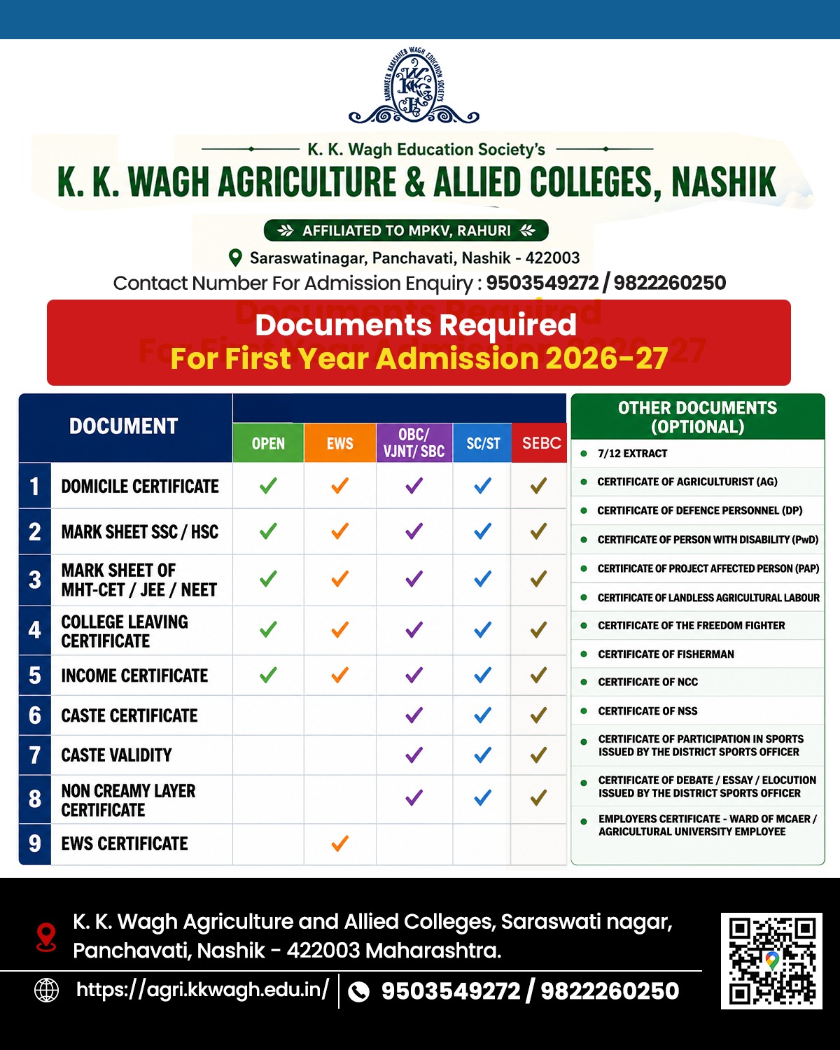 Admission 2026 27